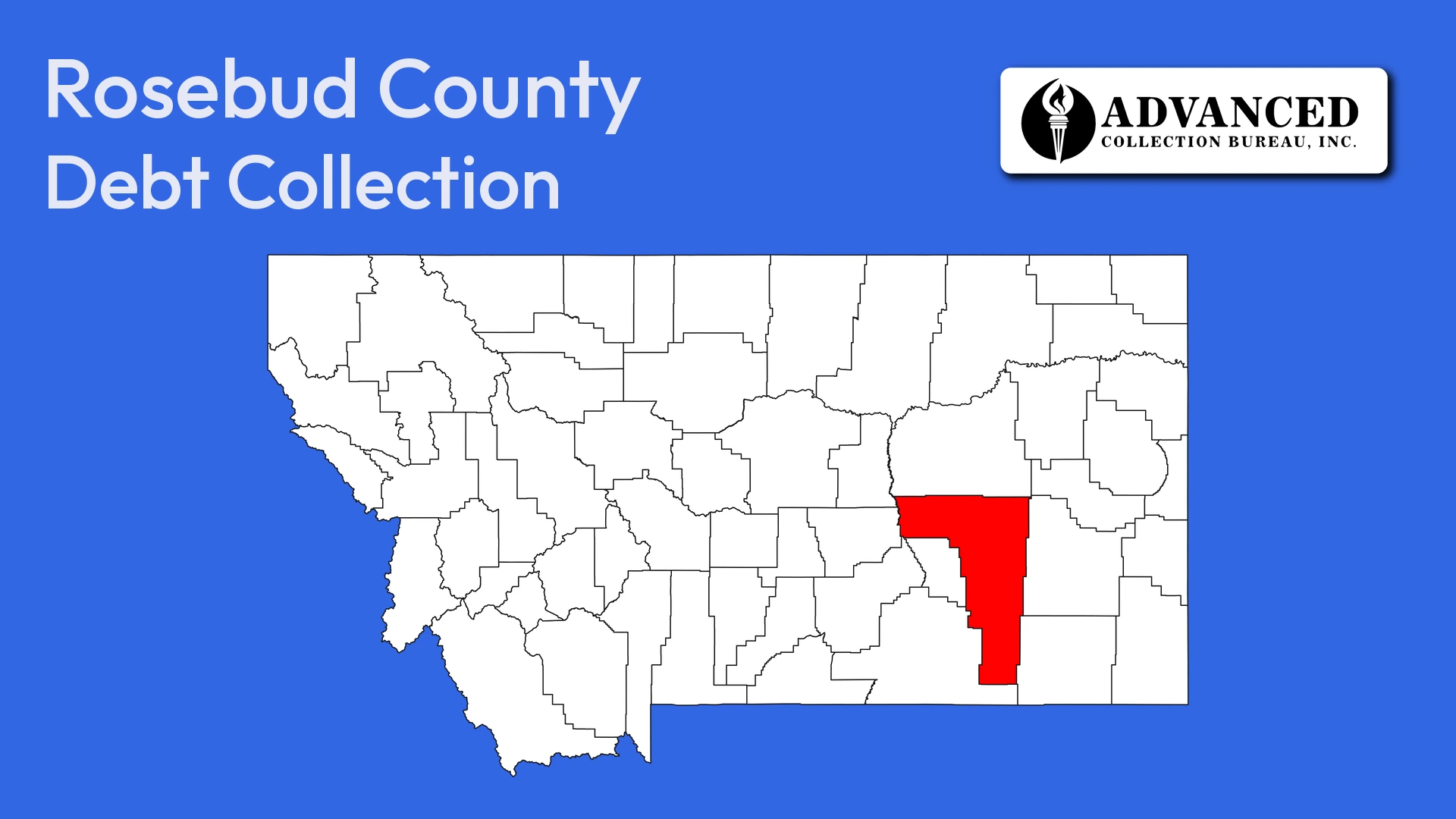 Map of Montana highlighting Rosebud County