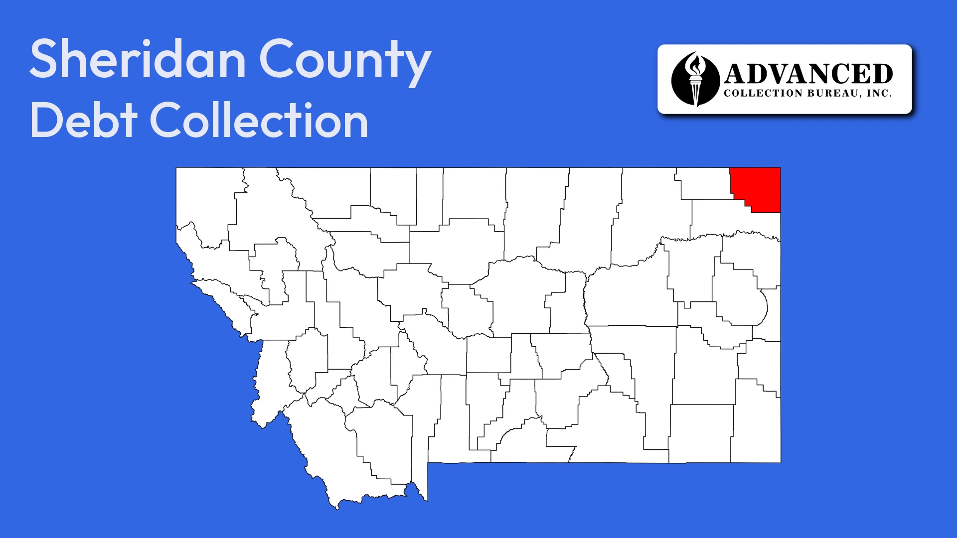 Map of Montana highlighting Sheridan County