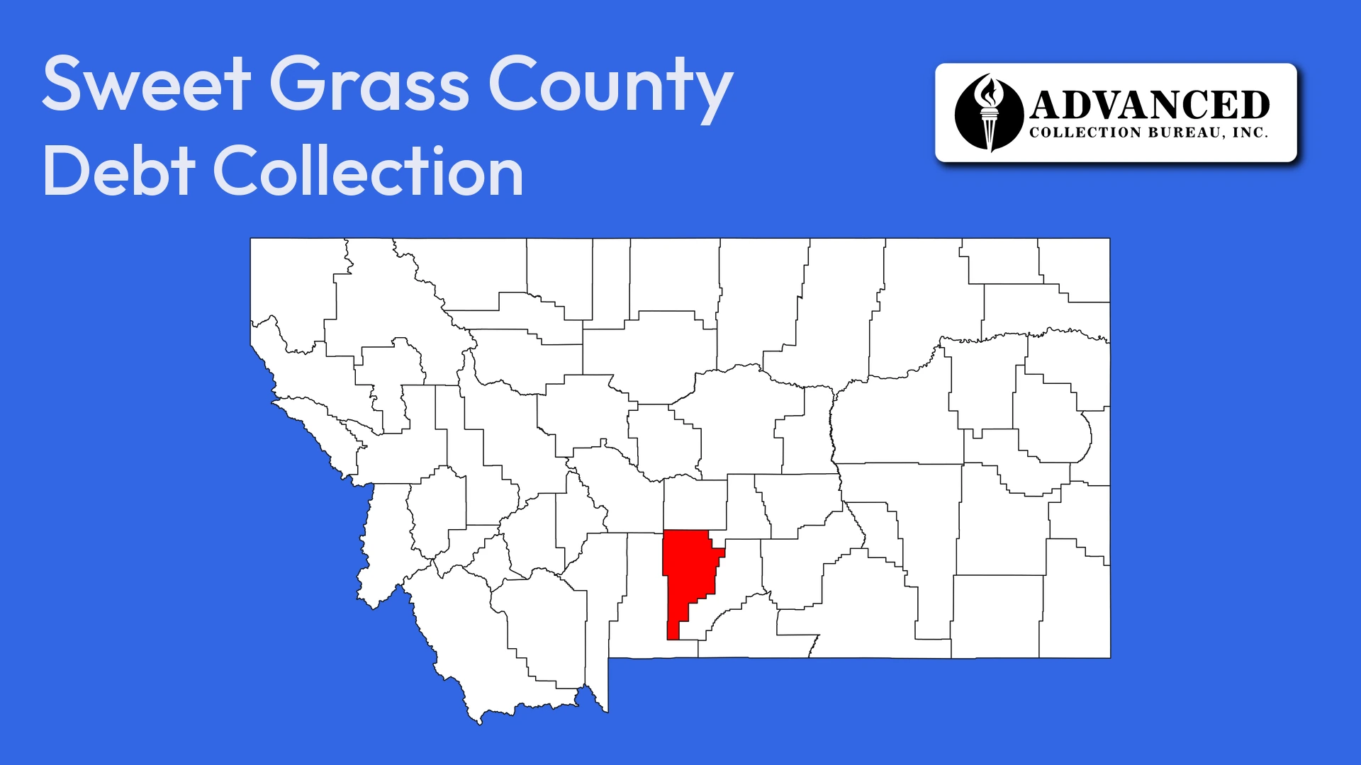 Map of Montana highlighting Sweet Grass County