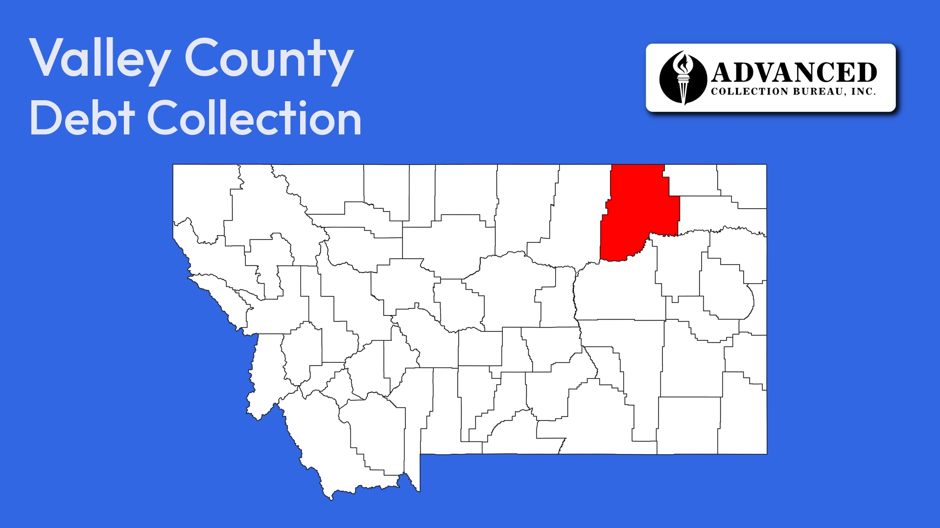 Map of Montana highlighting Valley County