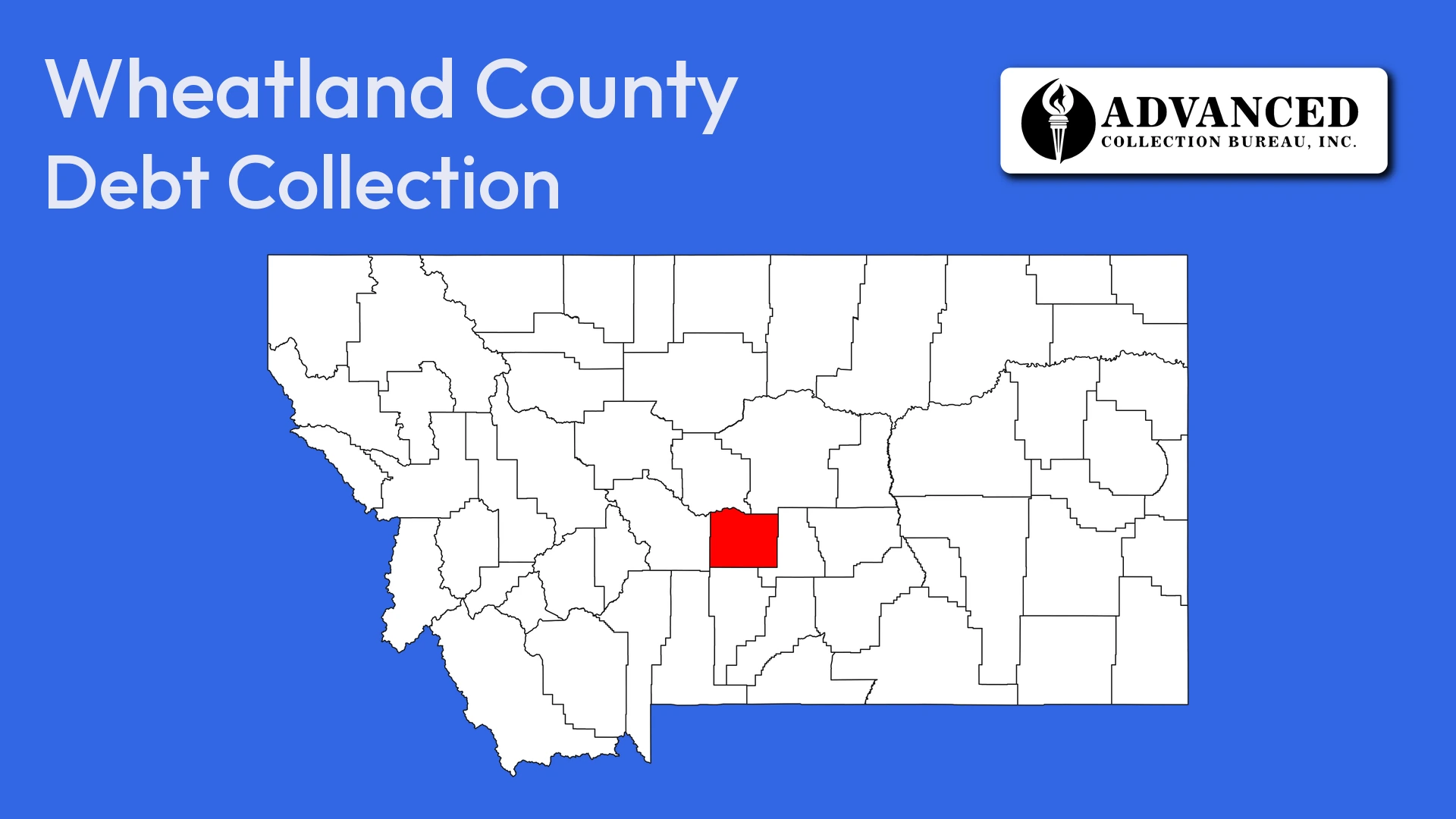 Map of Montana highlighting Wheatland County