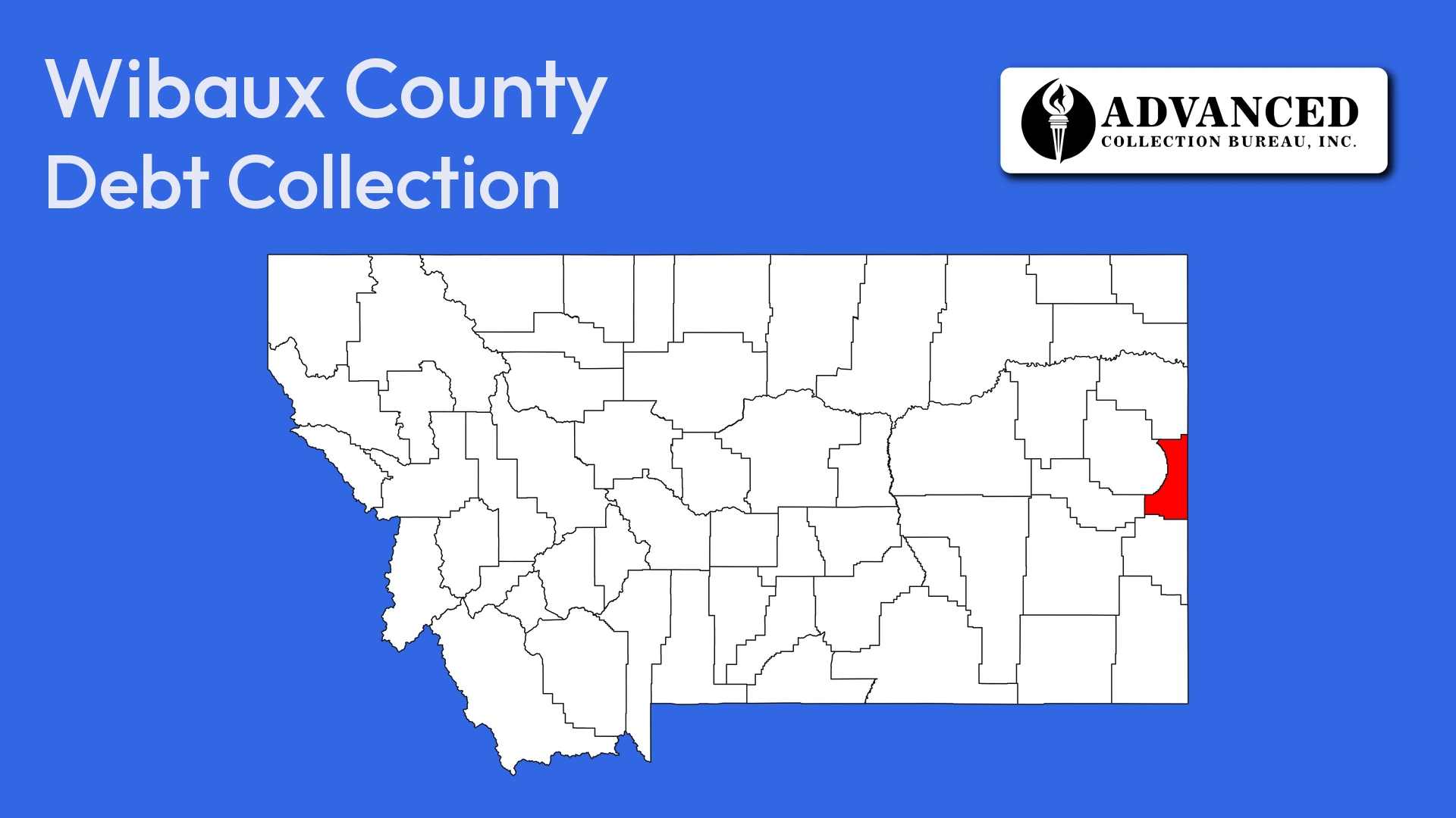 Map of Montana highlighting Wibaux County