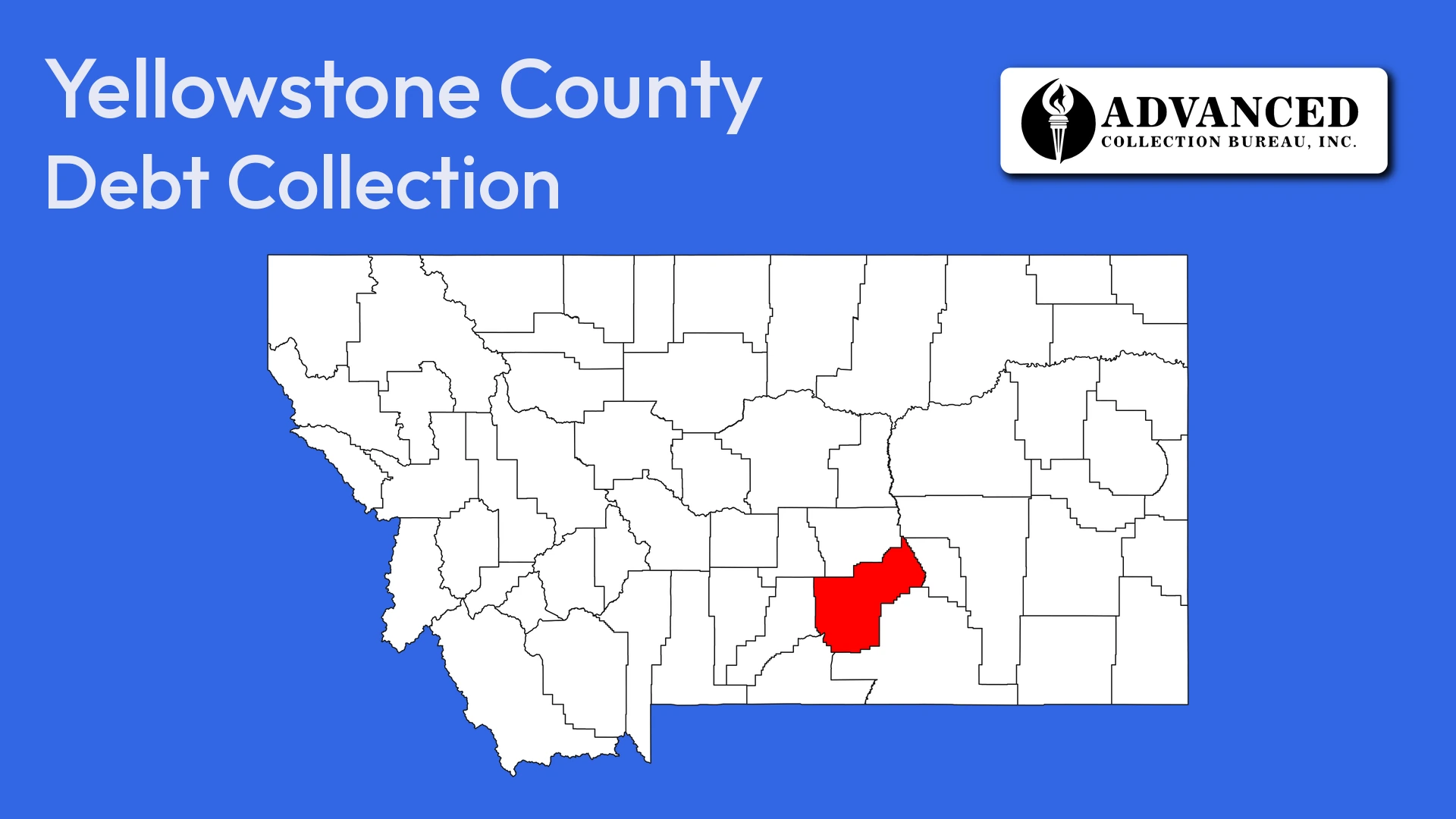 Map of Montana highlighting Yellowstone County