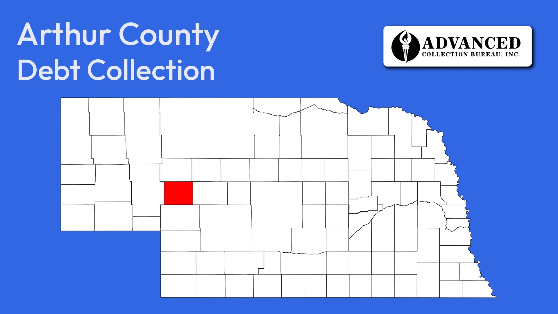 Map of Nebraska highlighting Arthur County