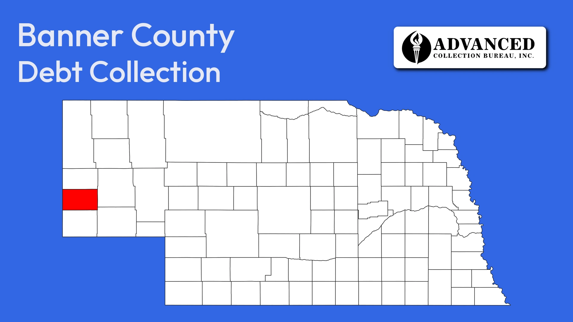 Map of Nebraska highlighting Banner County