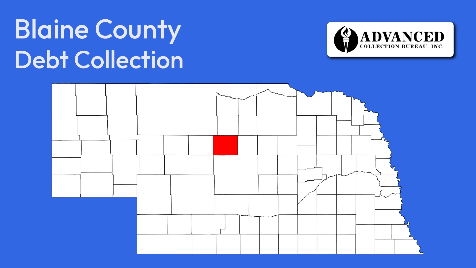 Map of Nebraska highlighting Blaine County