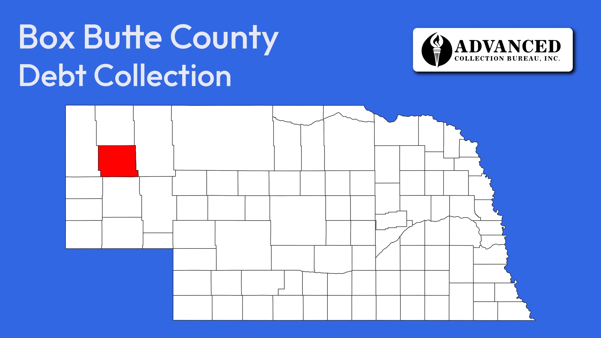 Map of Nebraska highlighting Box Butte County
