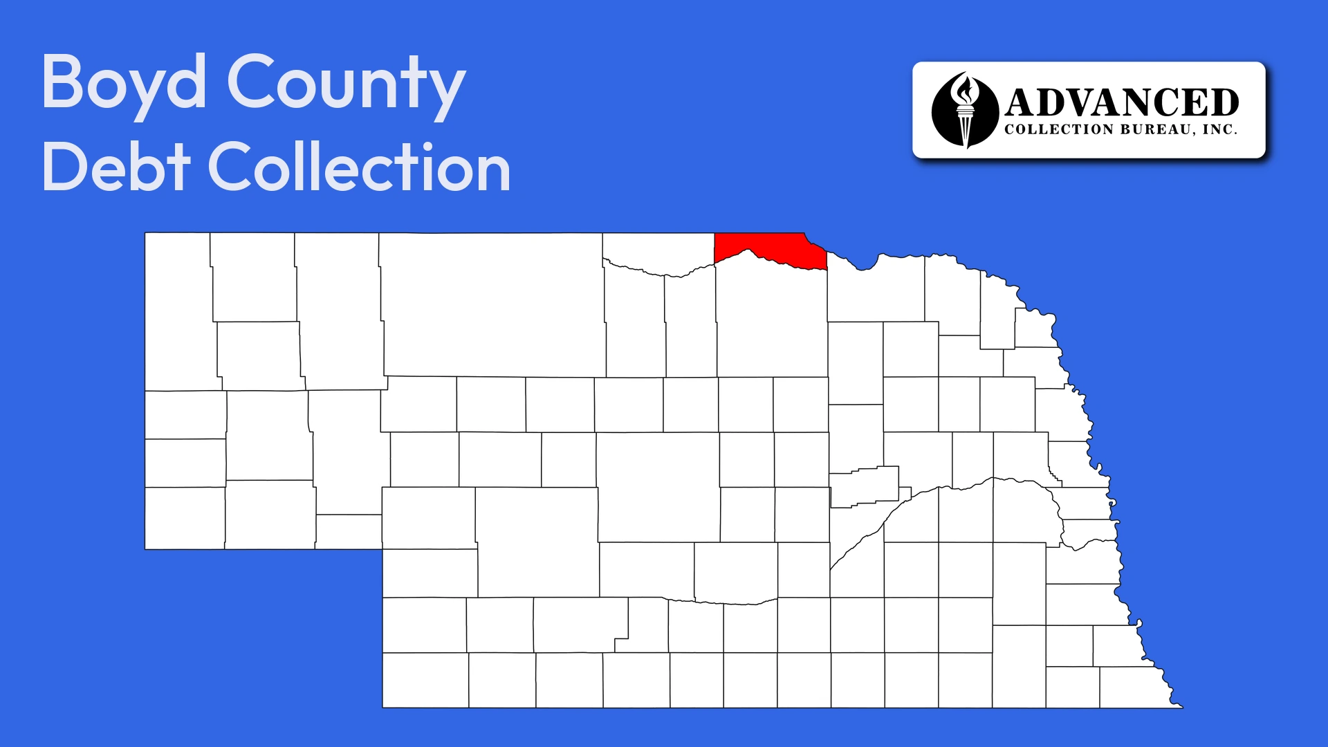 Map of Nebraska highlighting Boyd County
