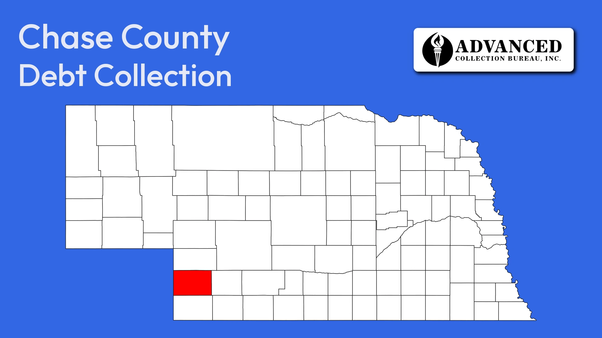 Map of Nebraska highlighting Chase County