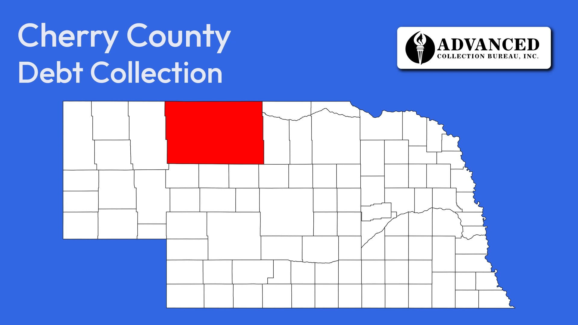 Map of Nebraska highlighting Cherry County