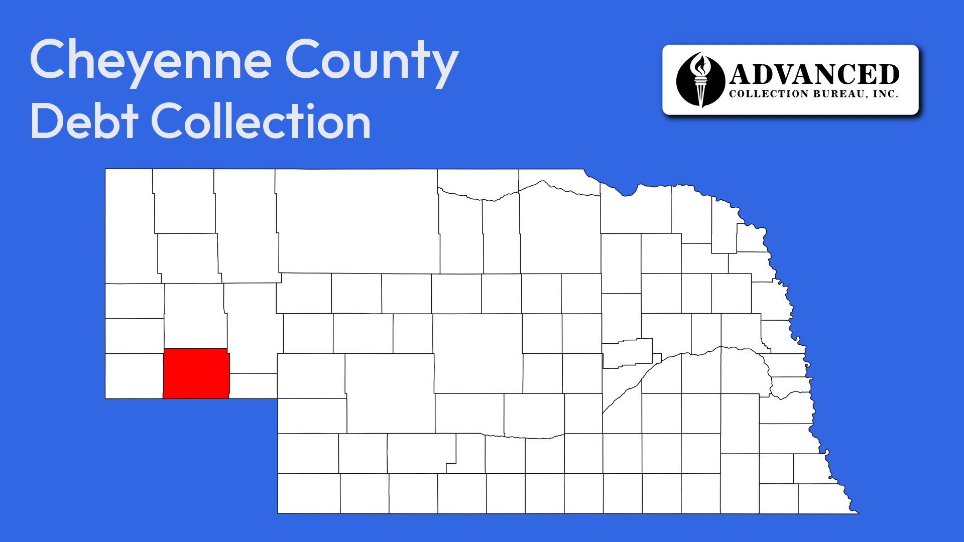 Map of Nebraska highlighting Cheyenne County