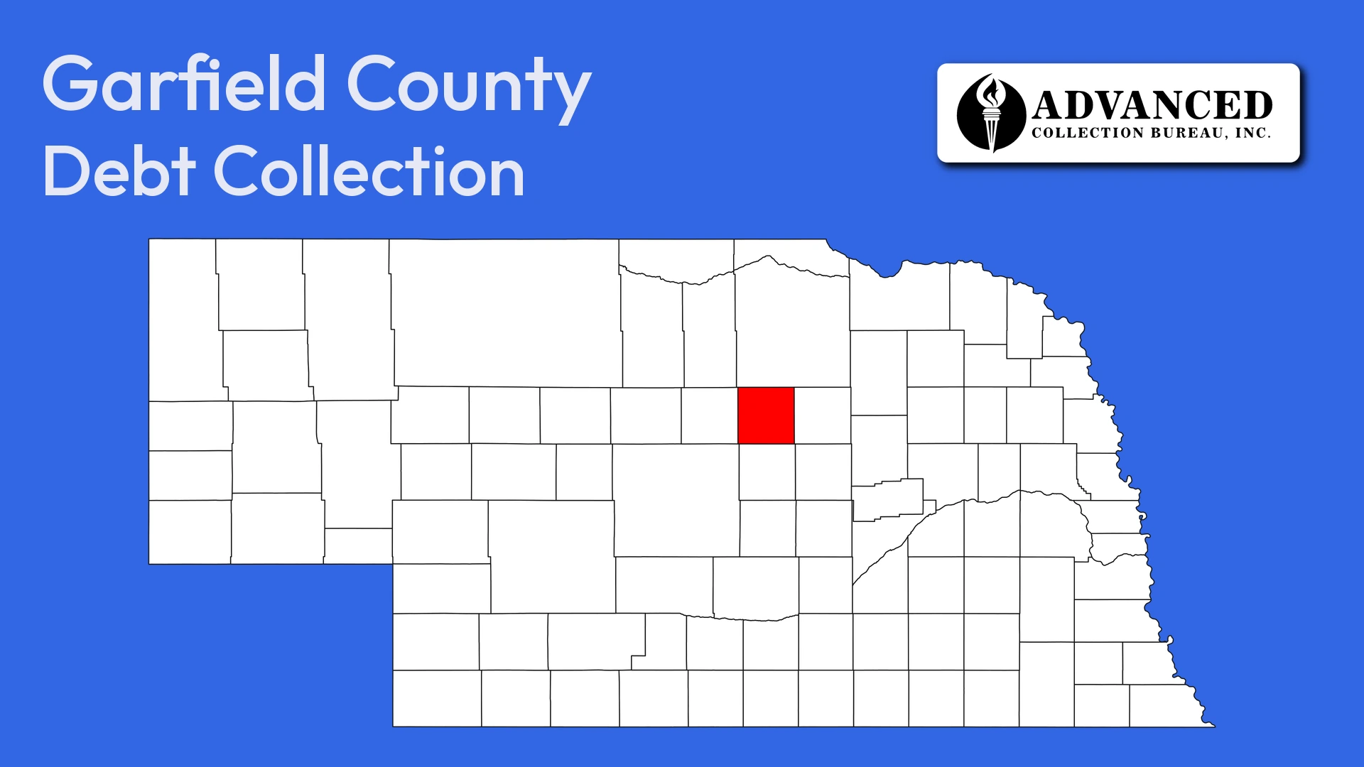 Map of Nebraska highlighting Garfield County