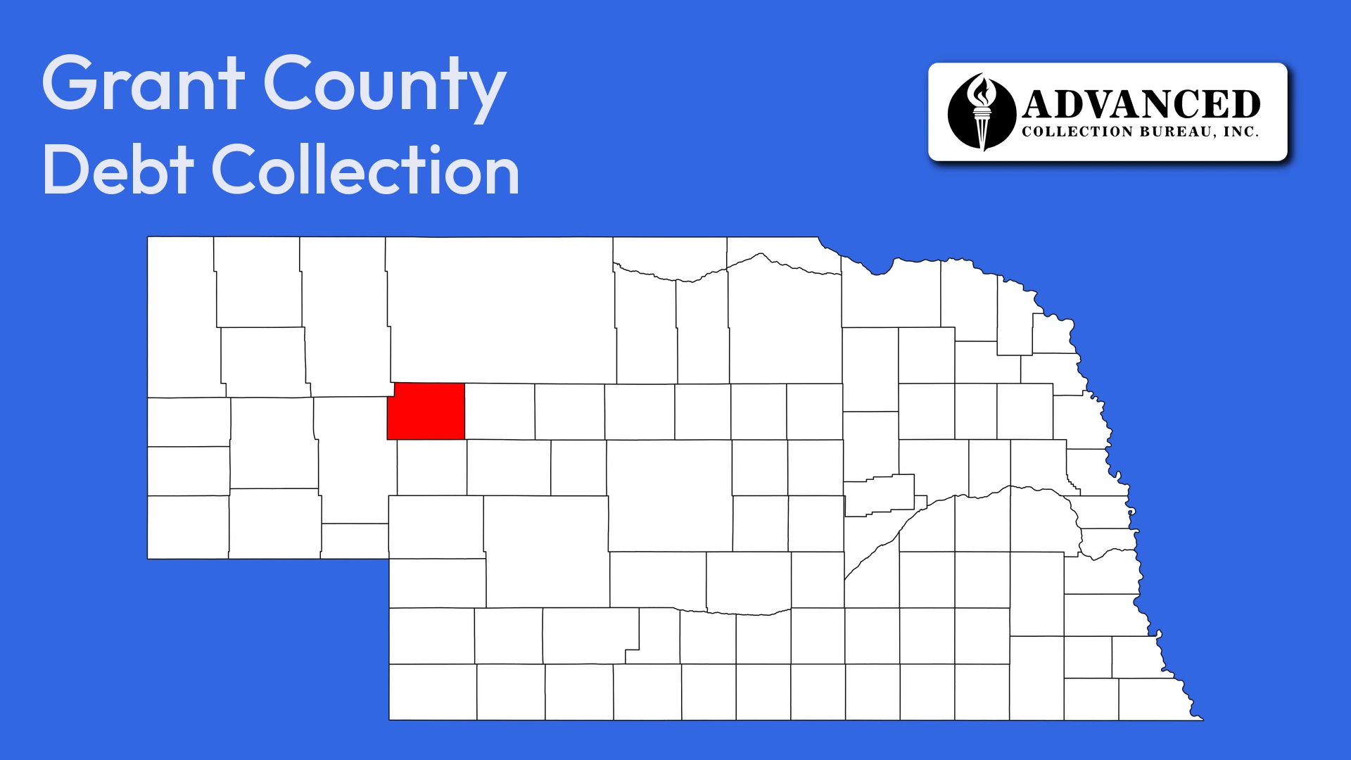 Map of Nebraska highlighting Grant County