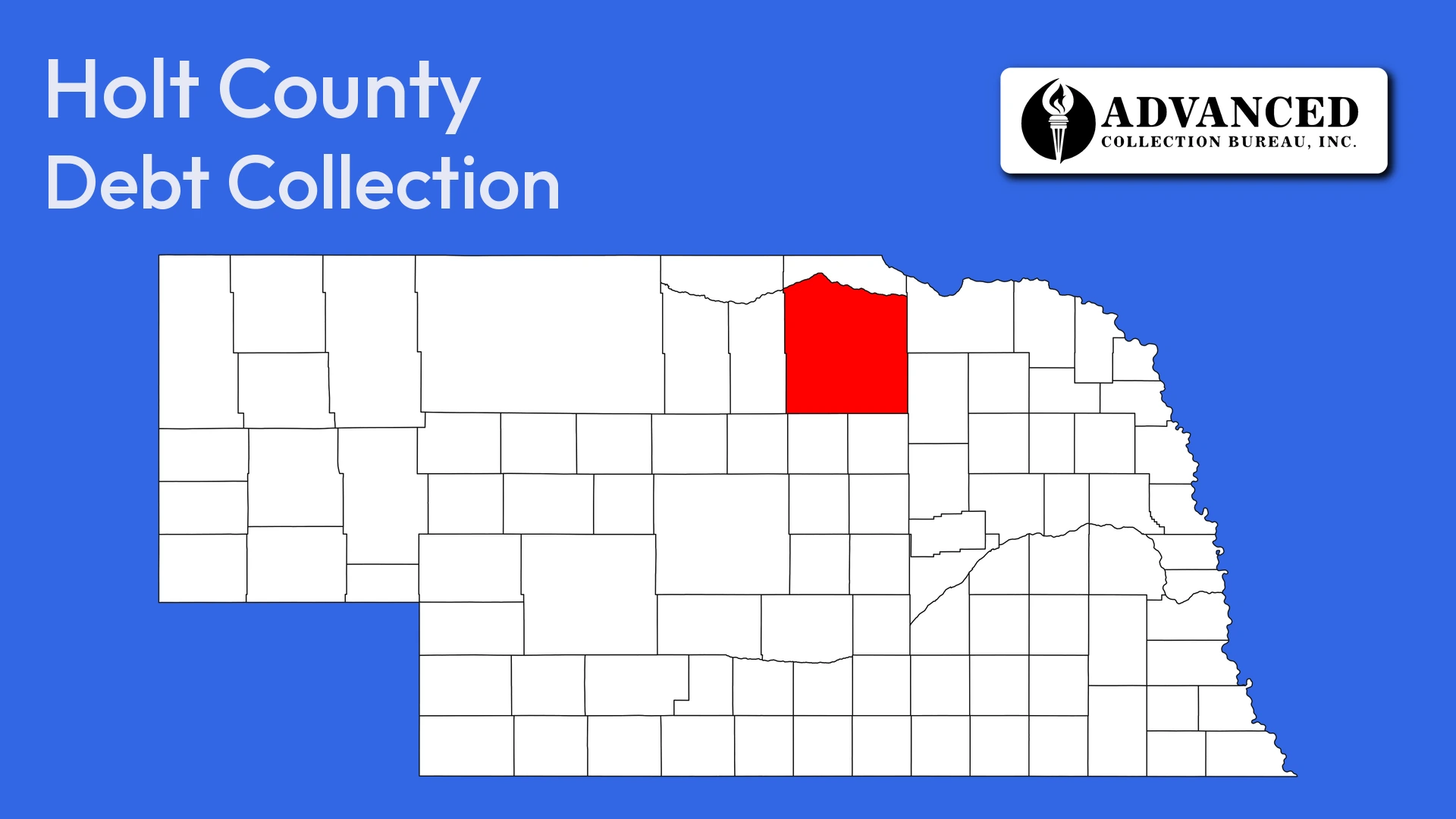Map of Nebraska highlighting Holt County