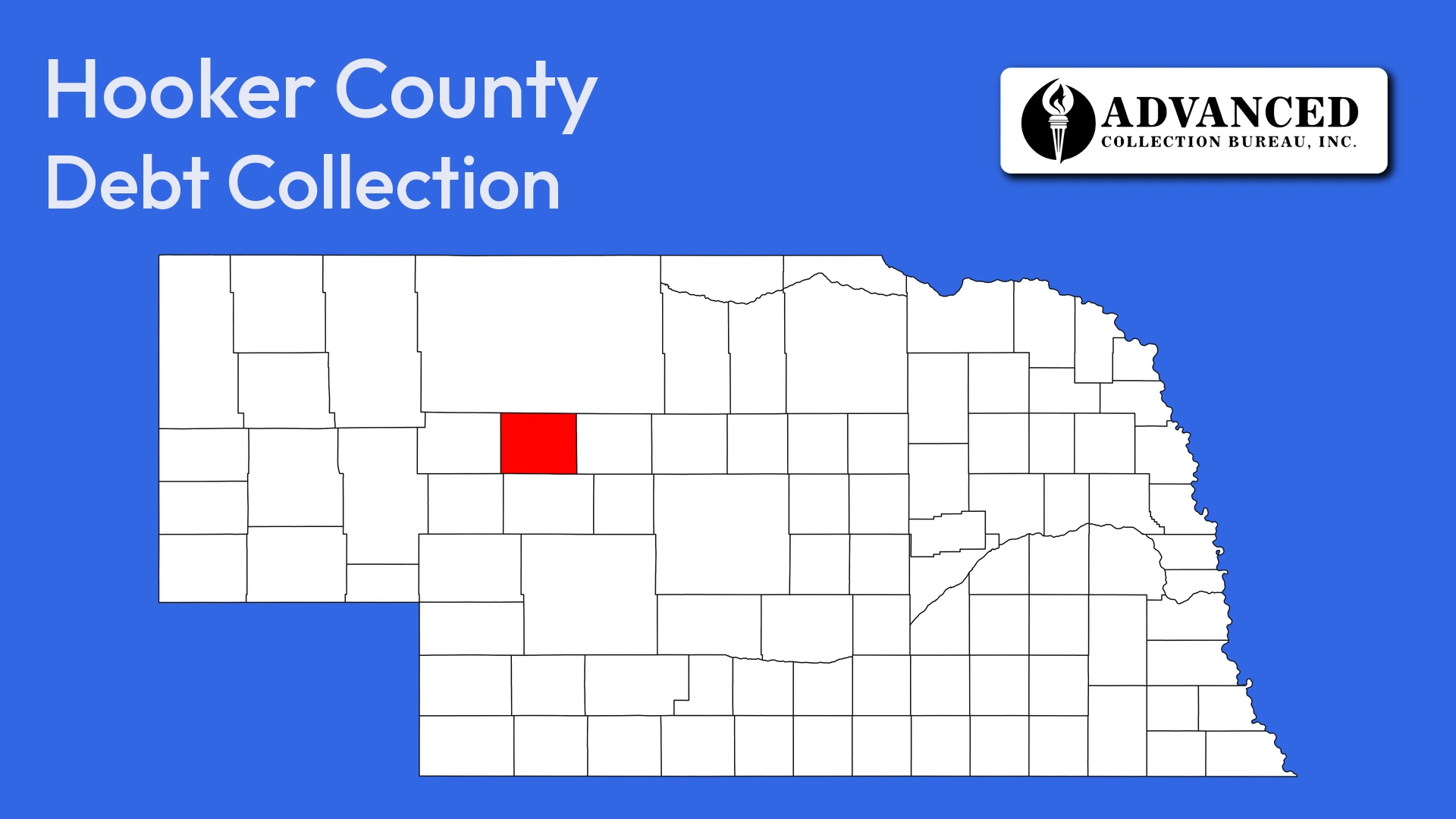 Map of Nebraska highlighting Hooker County