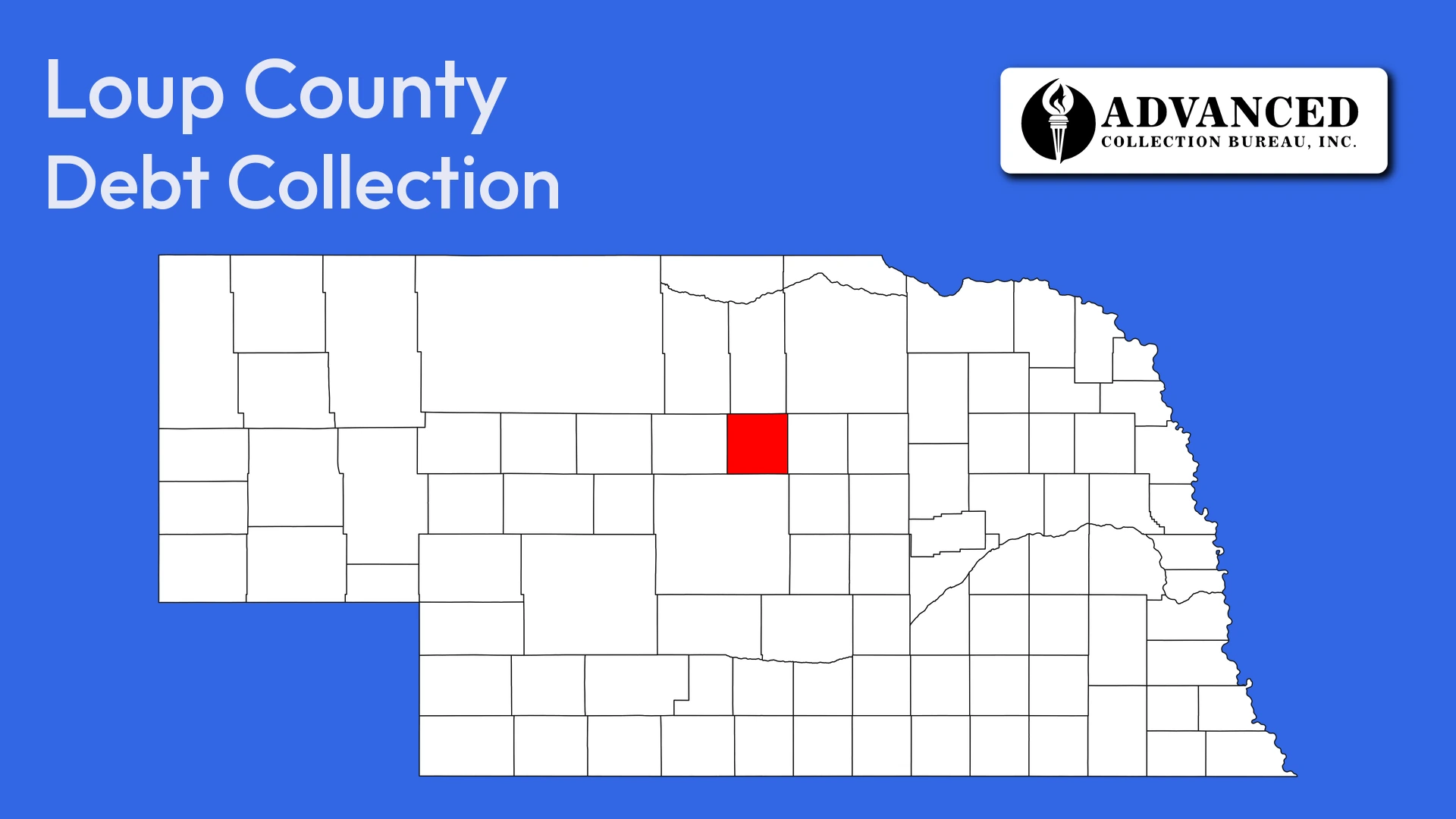 Map of Nebraska highlighting Loup County