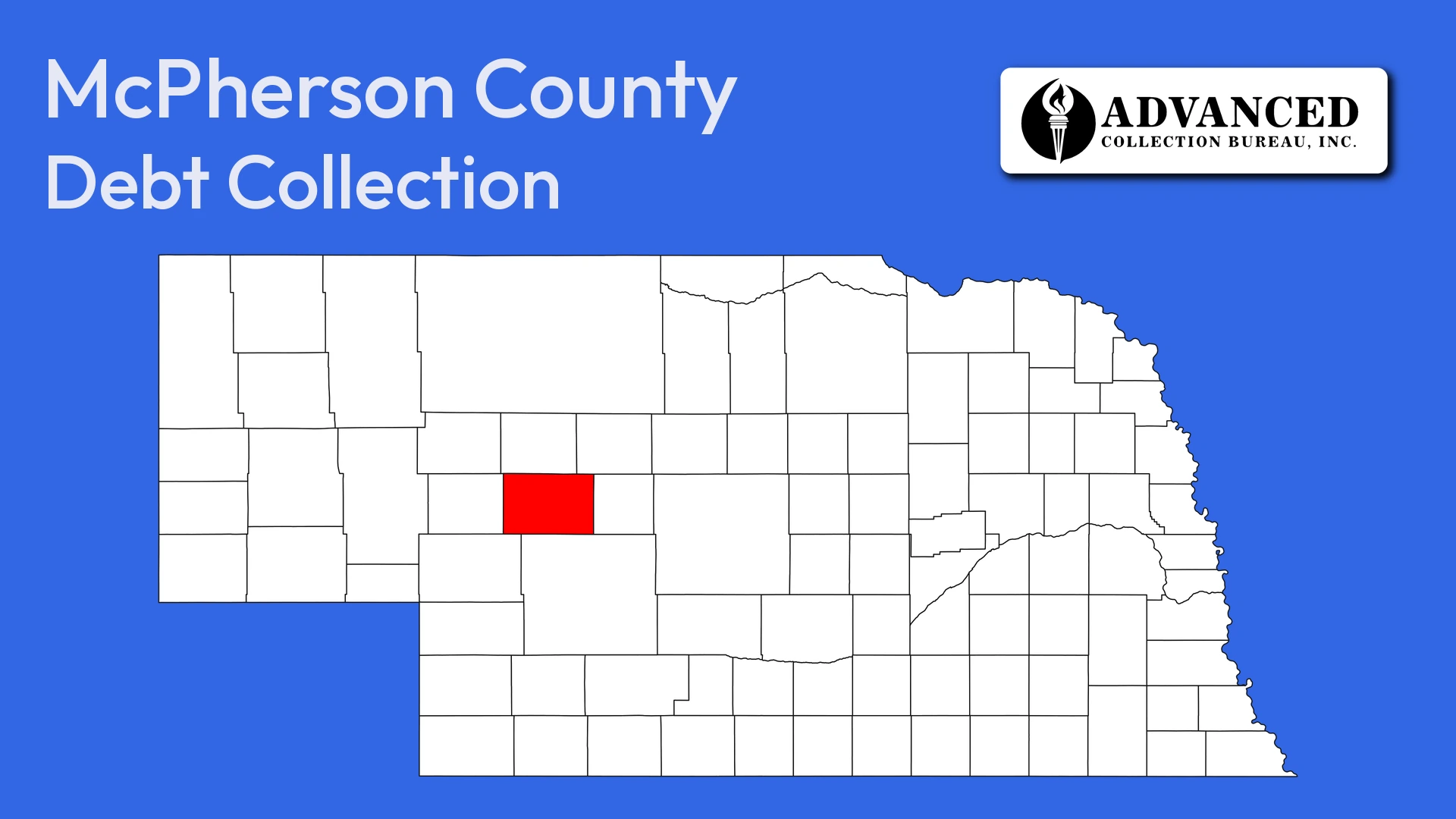 Map of Nebraska highlighting McPherson County