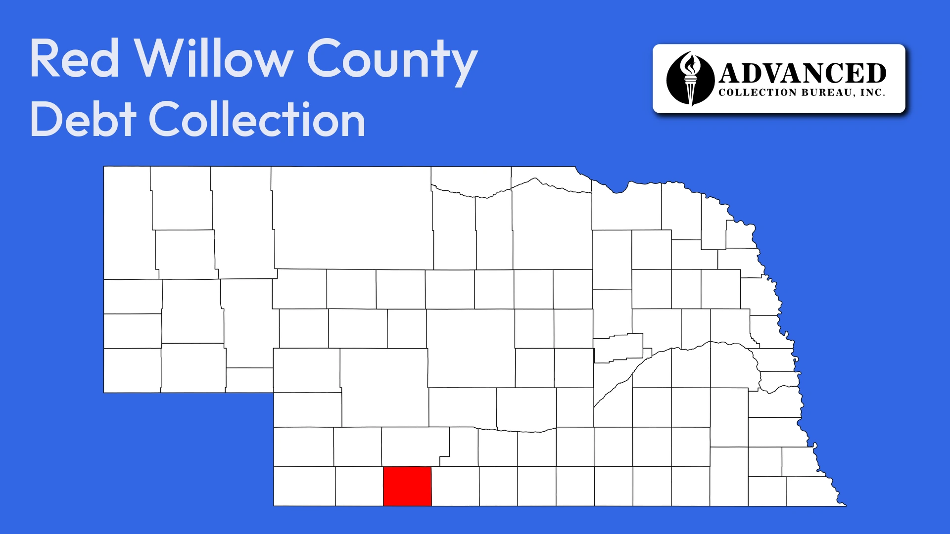 Map of Nebraska highlighting Red Willow County