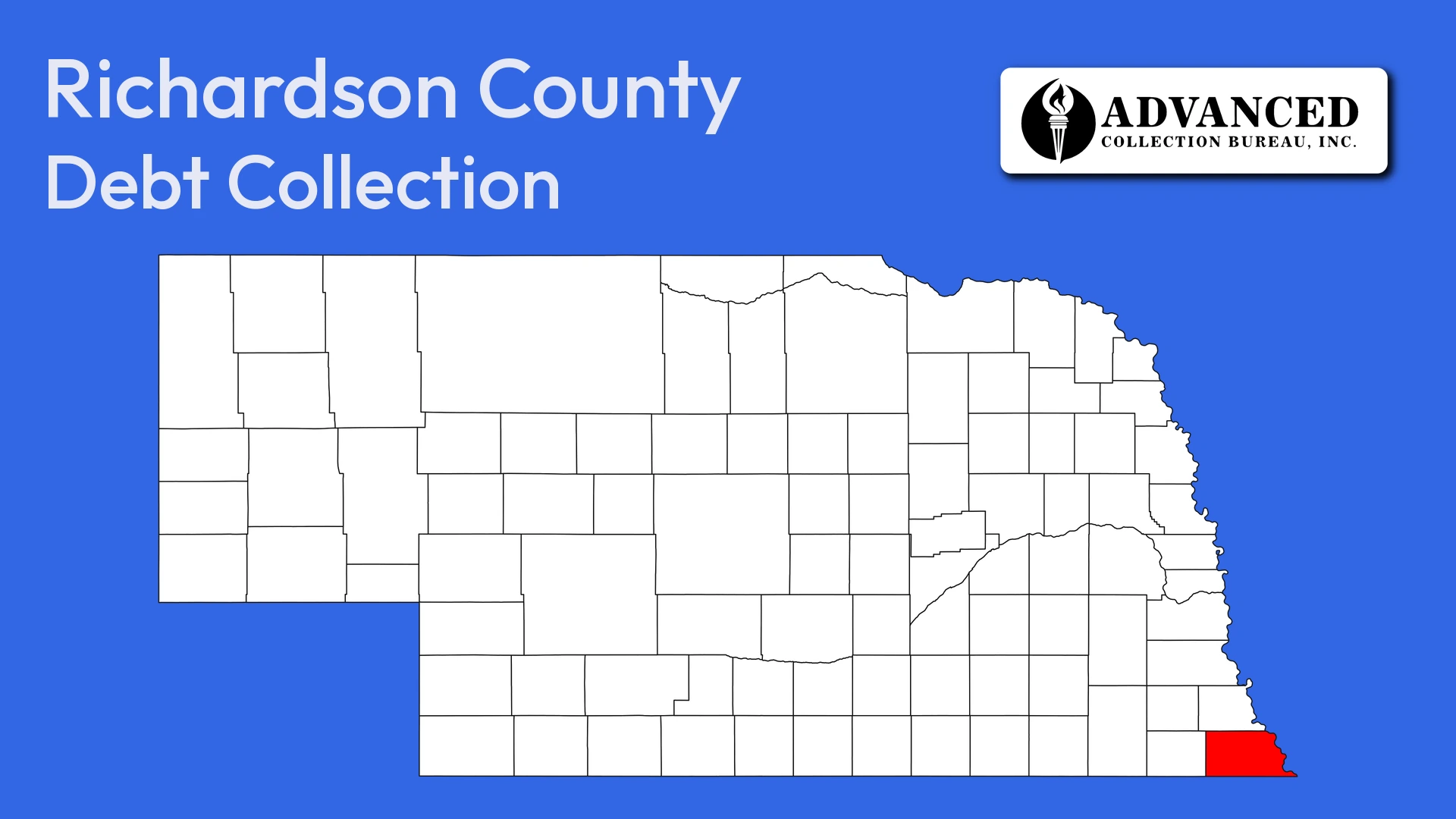 Map of Nebraska highlighting Richardson County