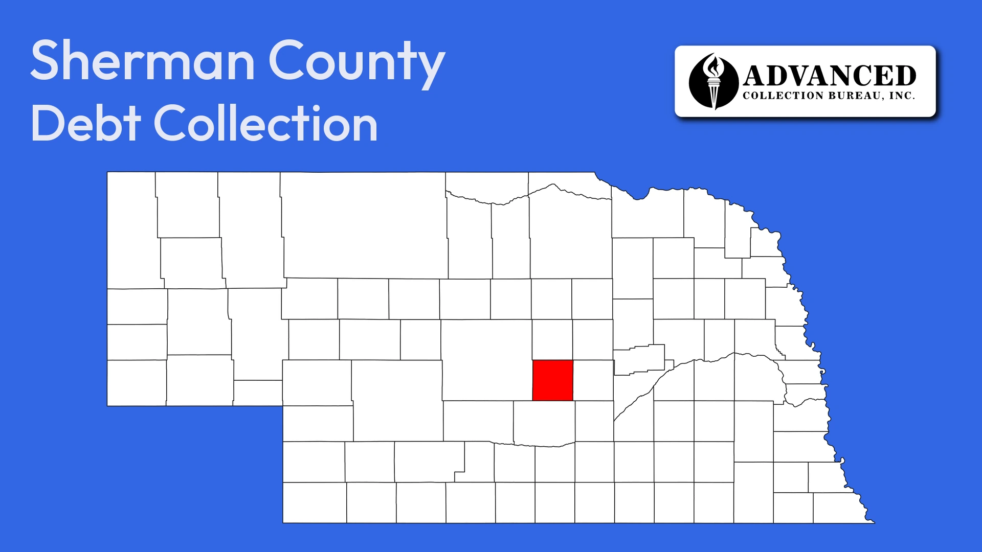 Map of Nebraska highlighting Sherman County