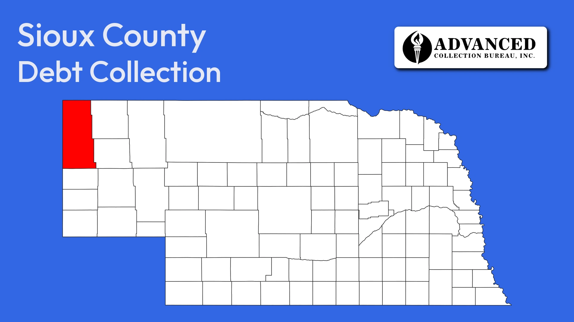 Map of Nebraska highlighting Sioux County