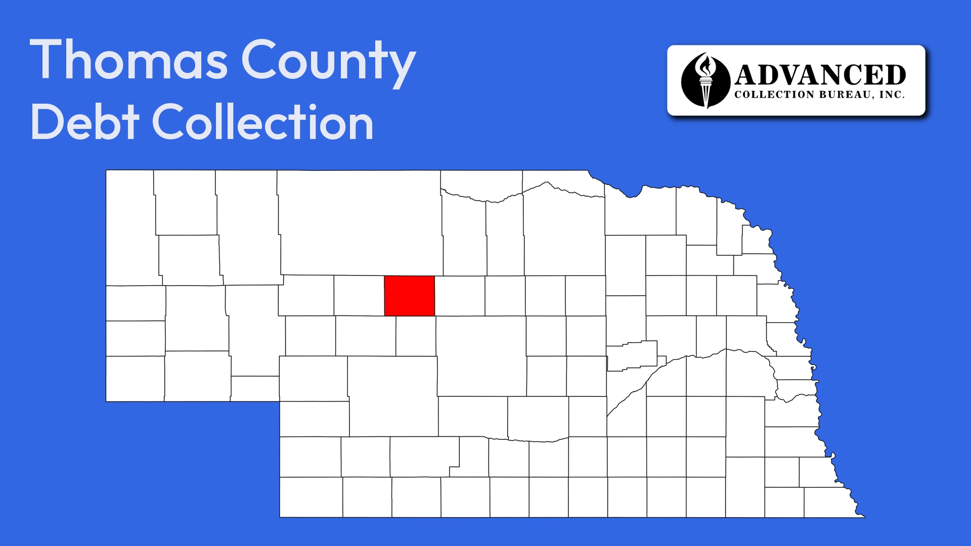 Map of Nebraska highlighting Thomas County