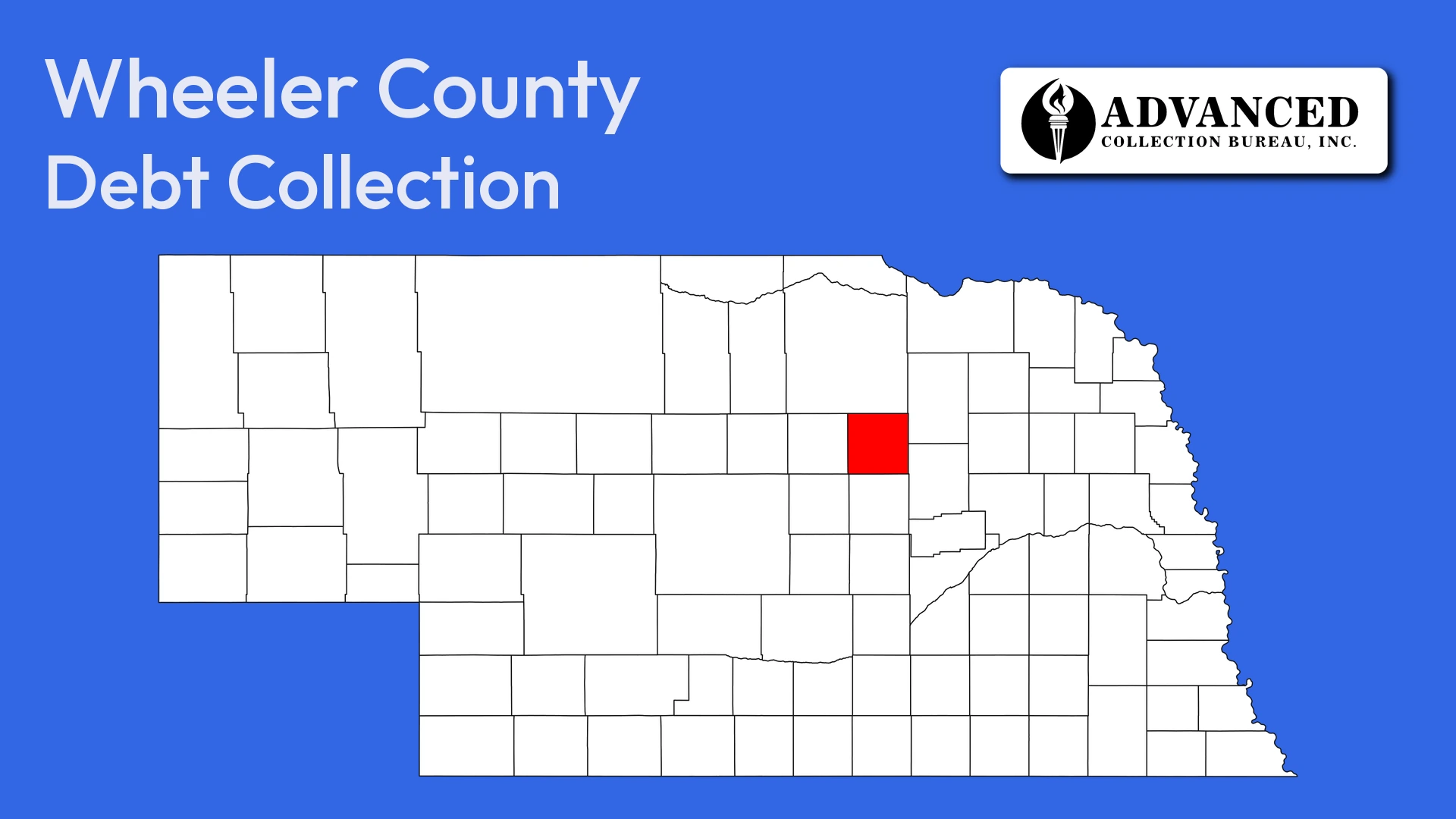 Map of Nebraska highlighting Wheeler County