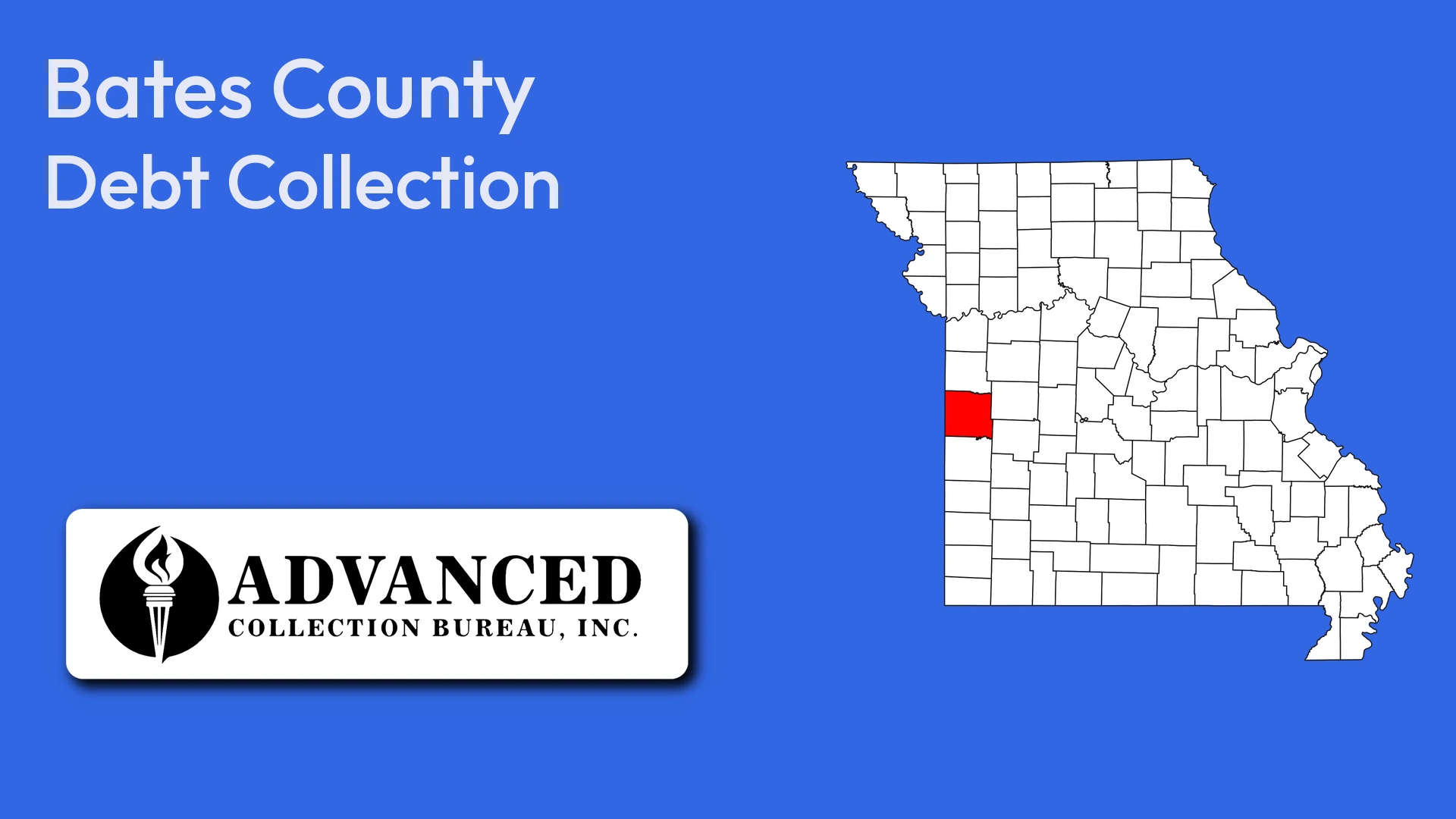 Map of Missouri highlighting Bates County