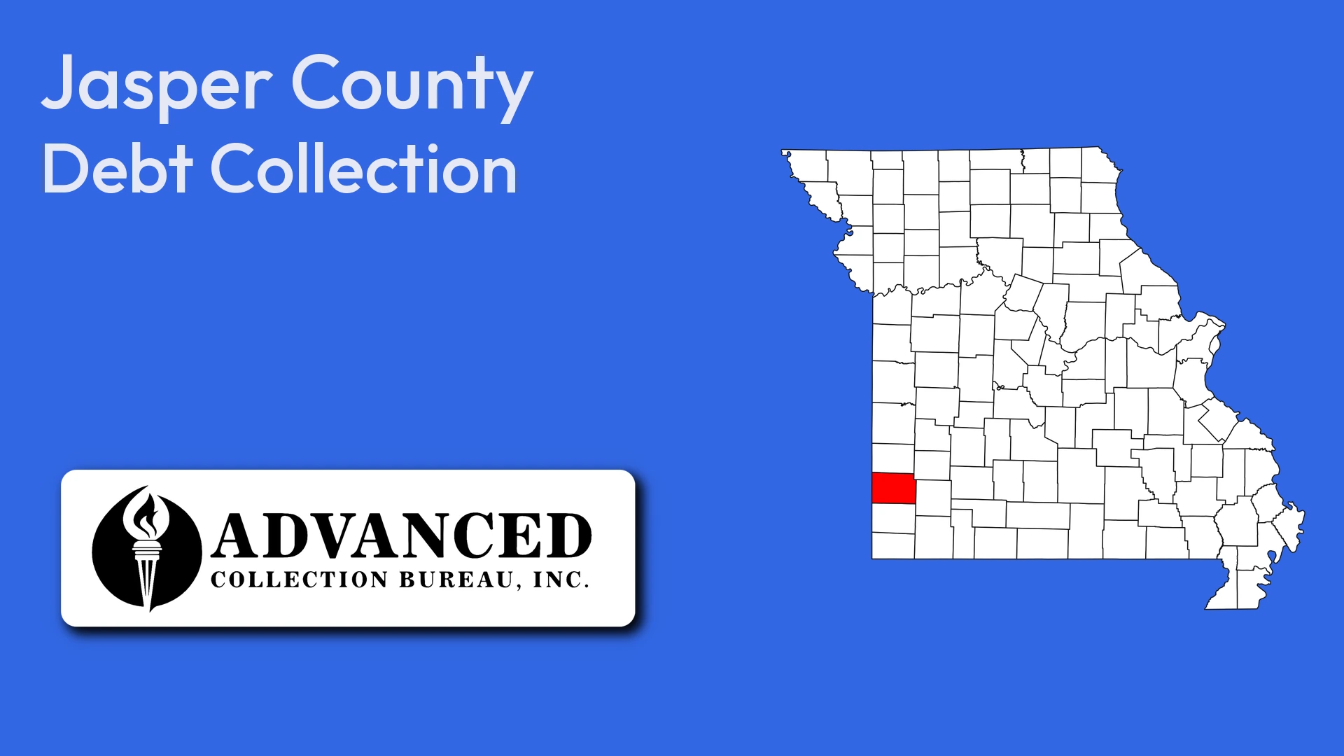 Map of Missouri highlighting Jasper County