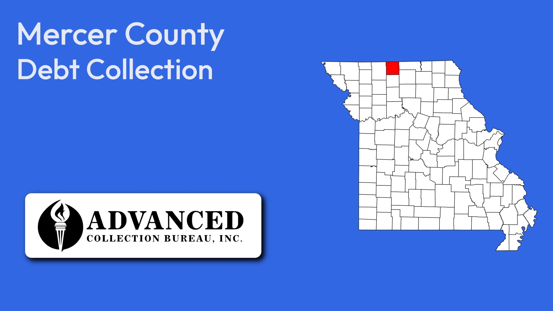 Map of Missouri highlighting Mercer County