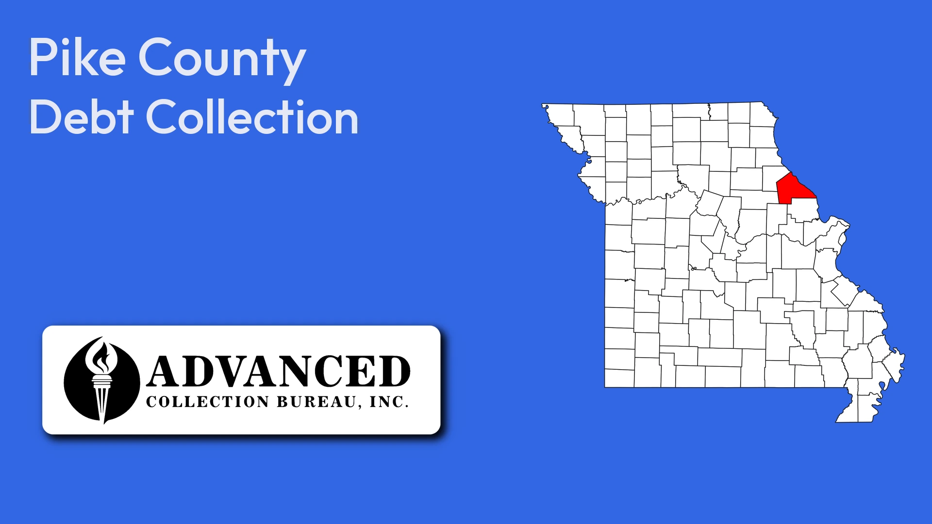 Map of Missouri highlighting Pike County