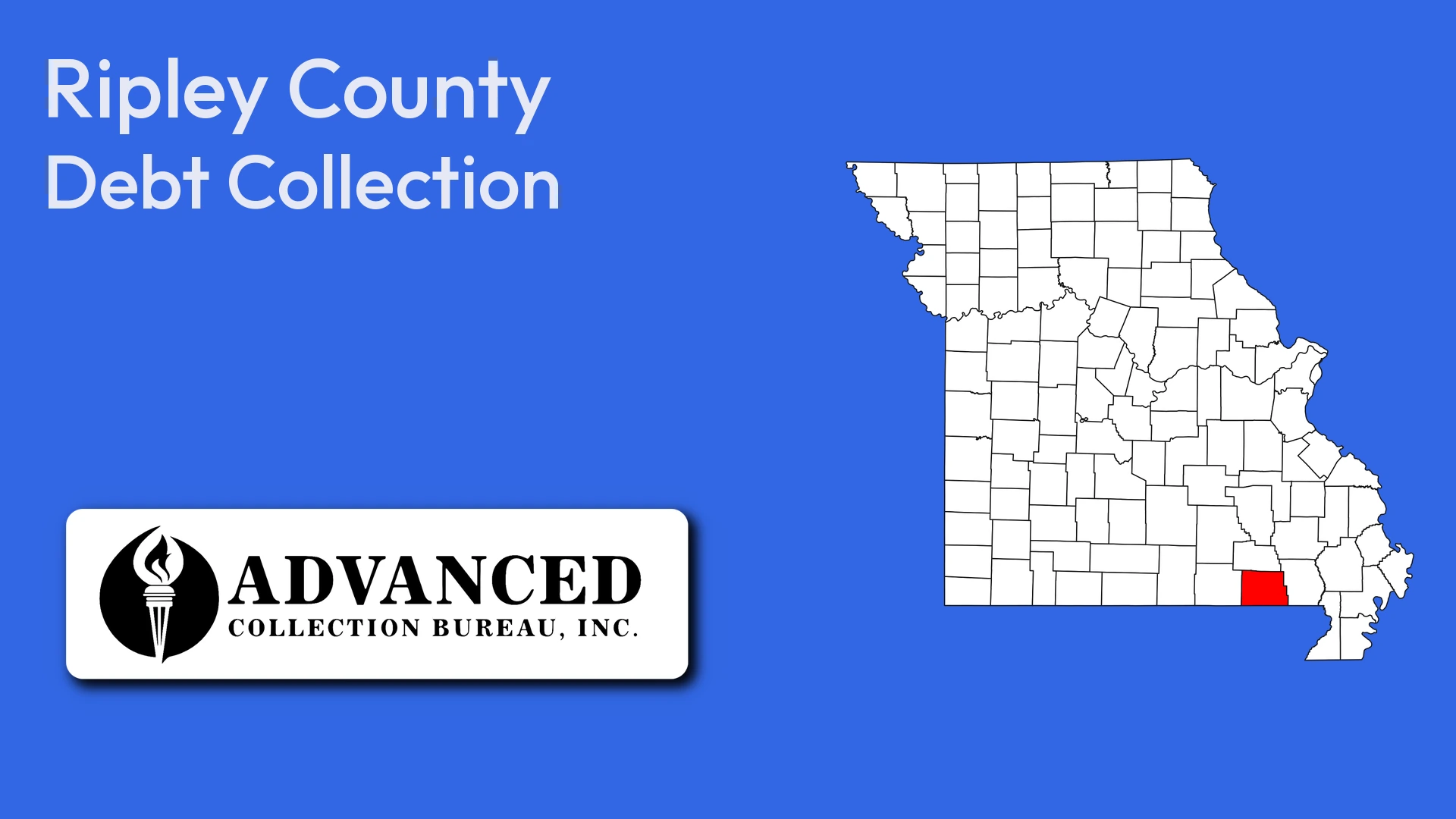 Map of Missouri highlighting Ripley County