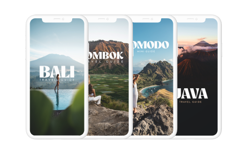 Couvertures des guides Bali, Lombok, Komodo et Java du Pack Découverte