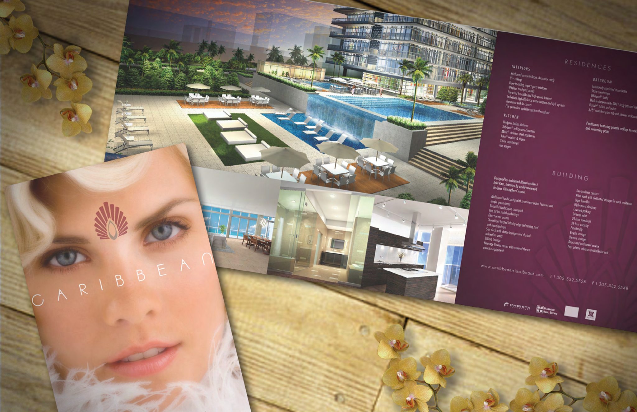 Caribbean sales collateral with resort level polish