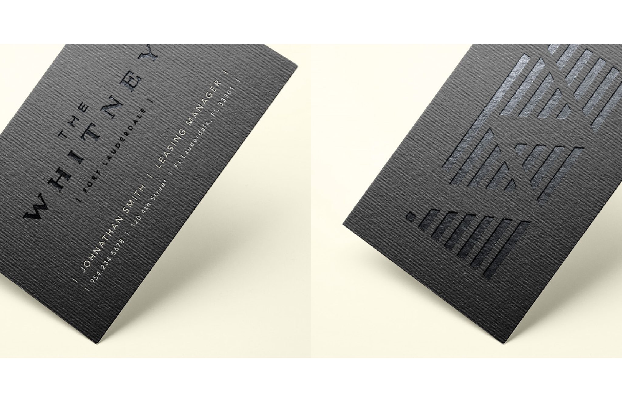 The Whitney blind embossed stationery