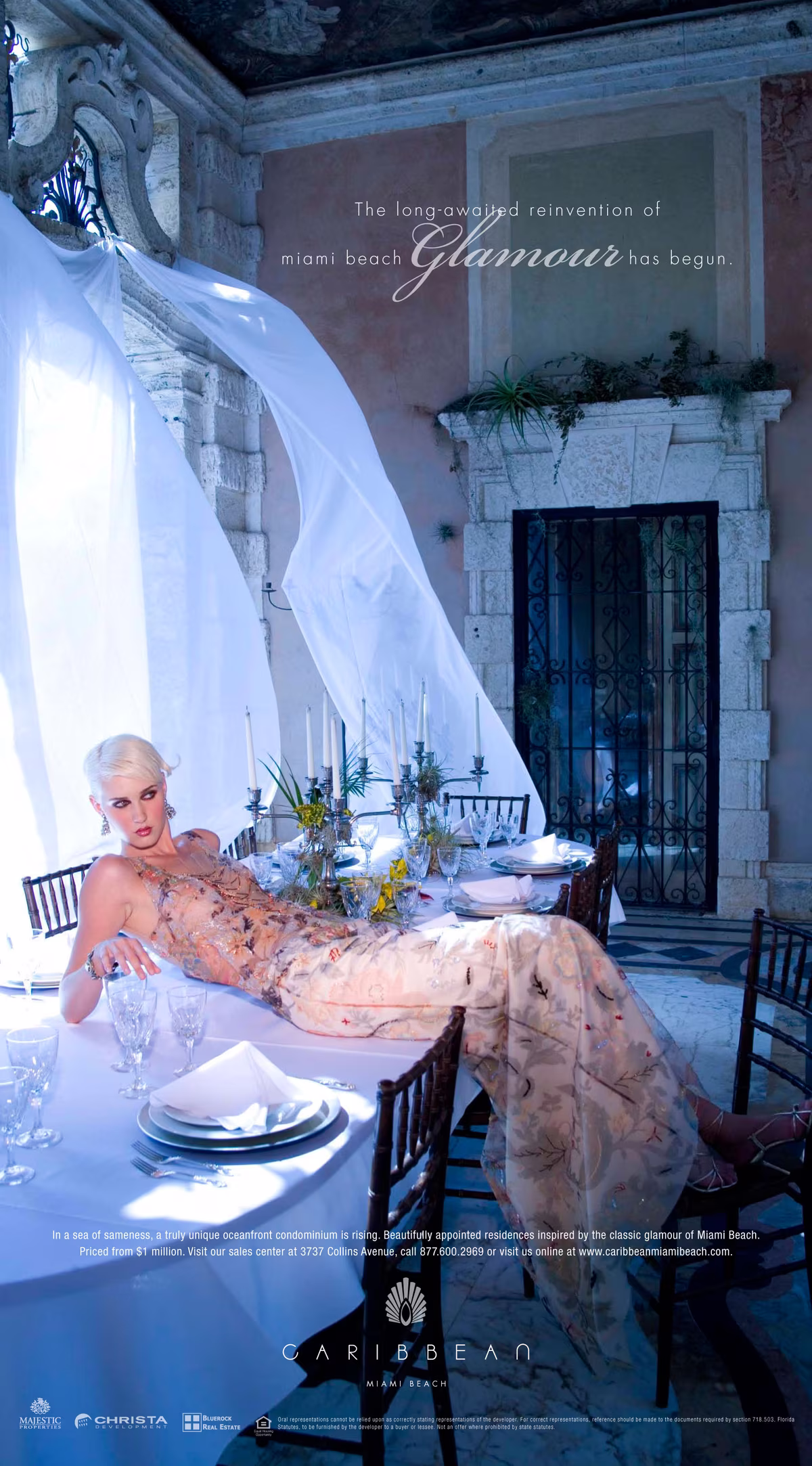 Caribbean Miami Beach Glamour campaign, Vizcaya dining