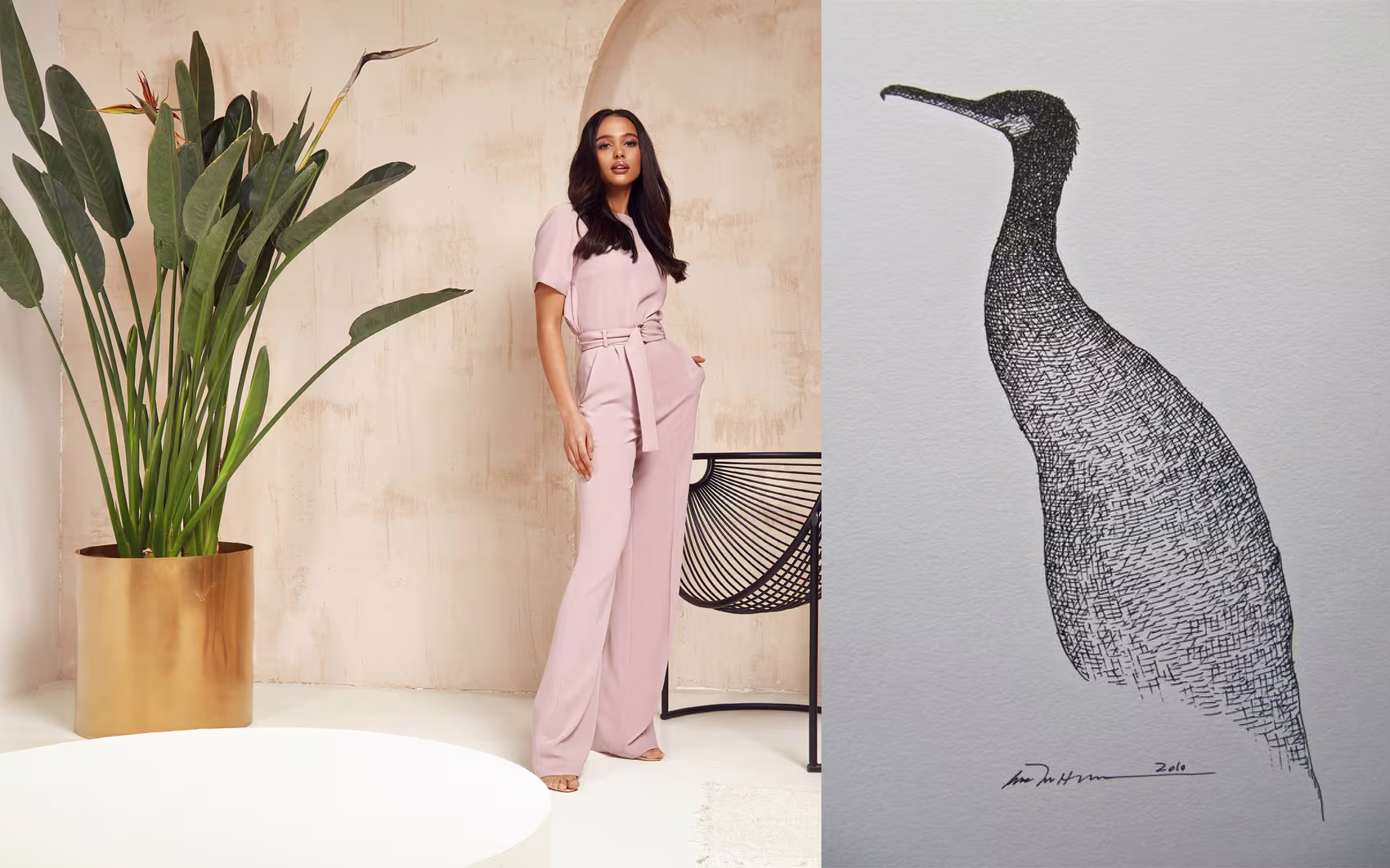 Paseo brand mood, soft color and the bird as art