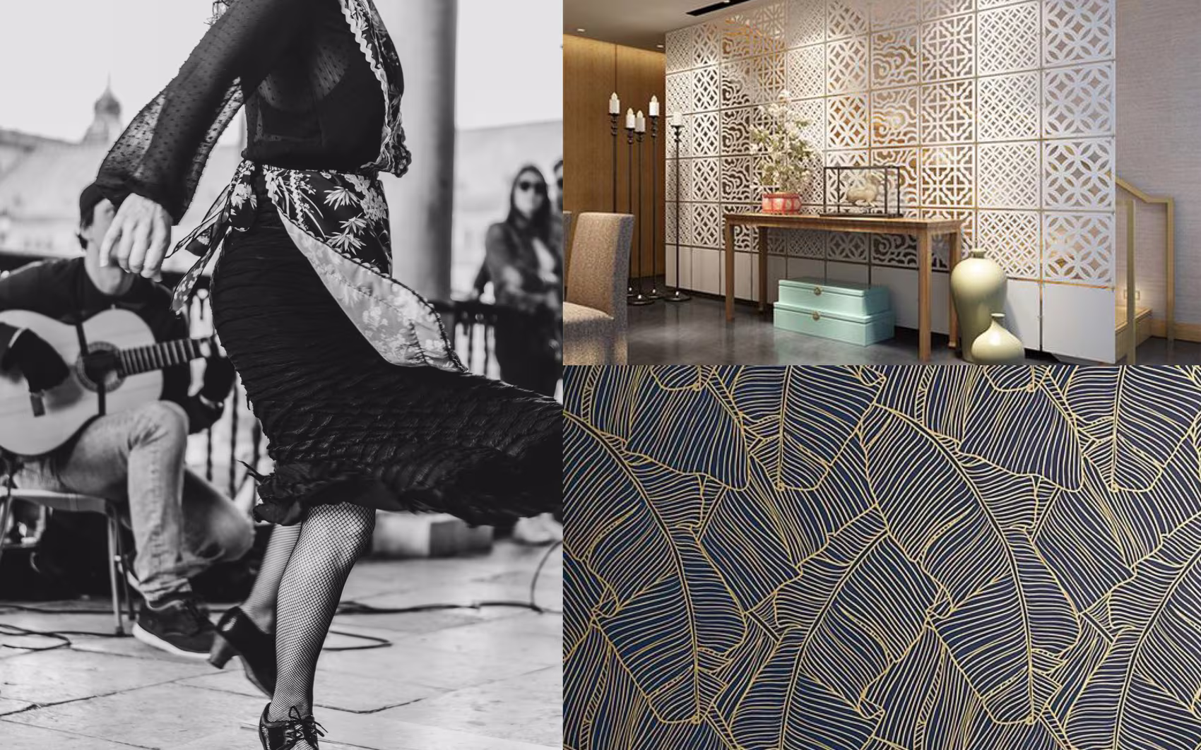 Paseo brand mood, rhythm and gold line work
