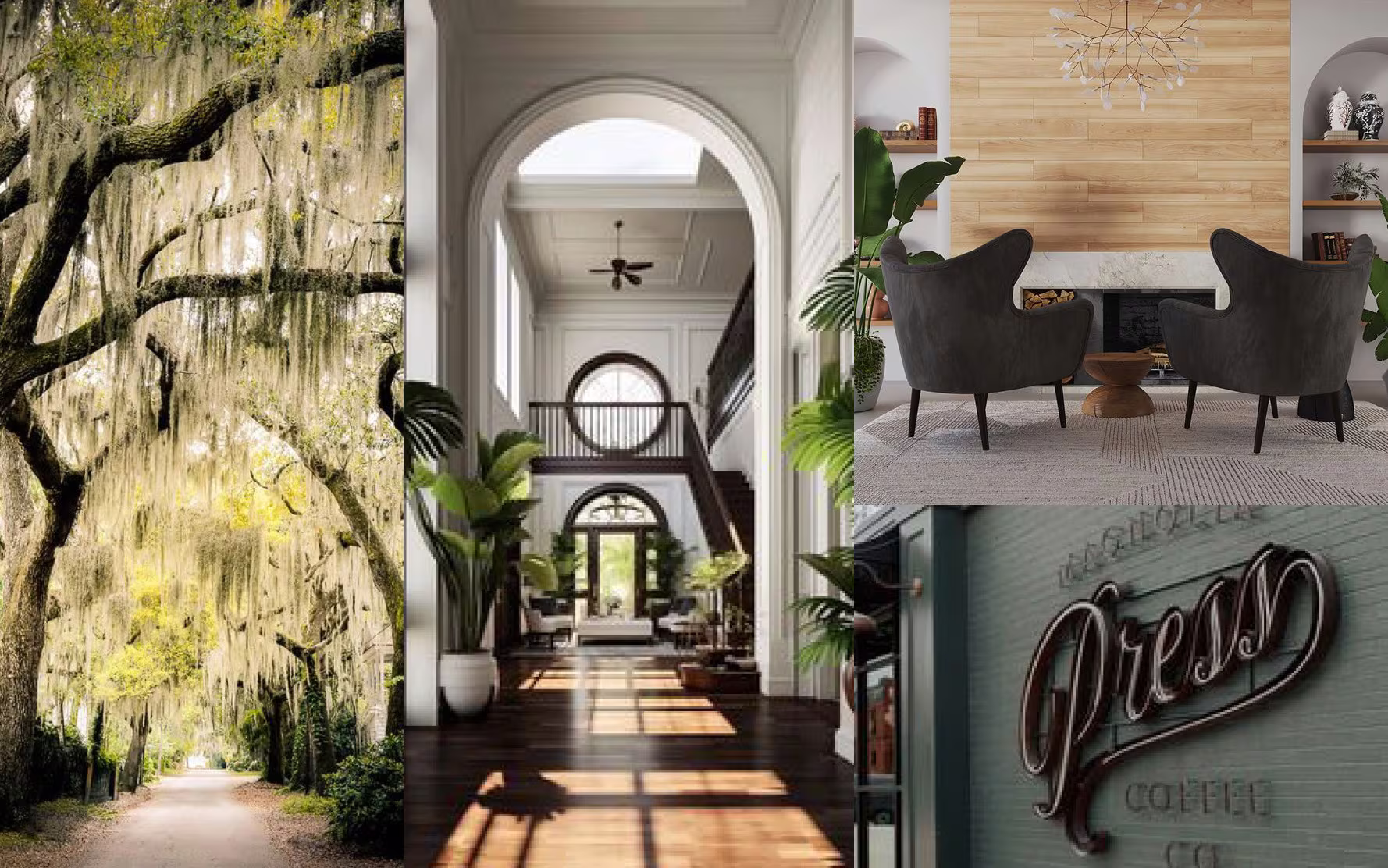 Alton Lakehouse brand mood, oaks and interiors