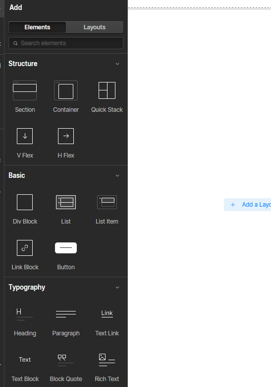 Image: Webflow - Add Elements