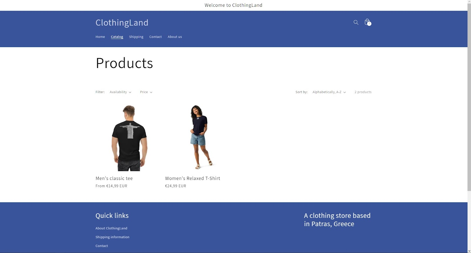 Image: Shopify - Website Products Preview