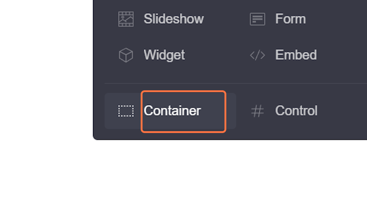 Image: click on container