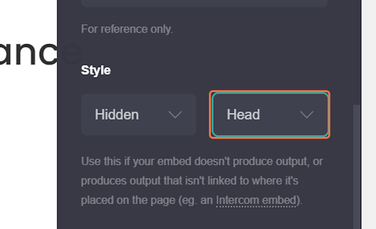 Image: Change the code style to head