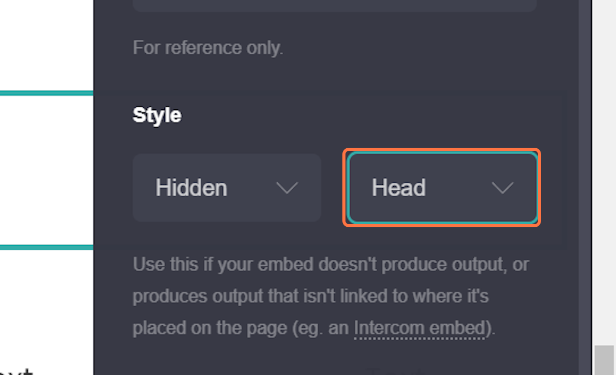 Image: Change CSS style to head