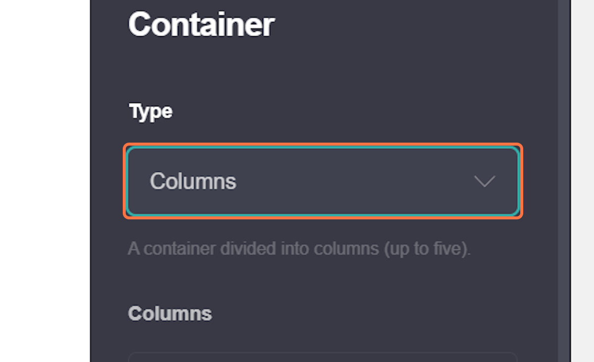 Image: Select columns type