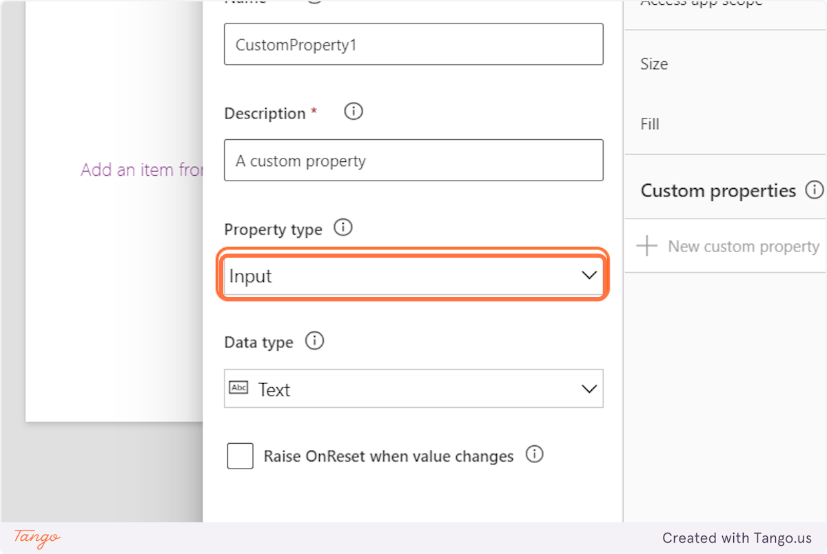 Fill in the required fields and choose the property type