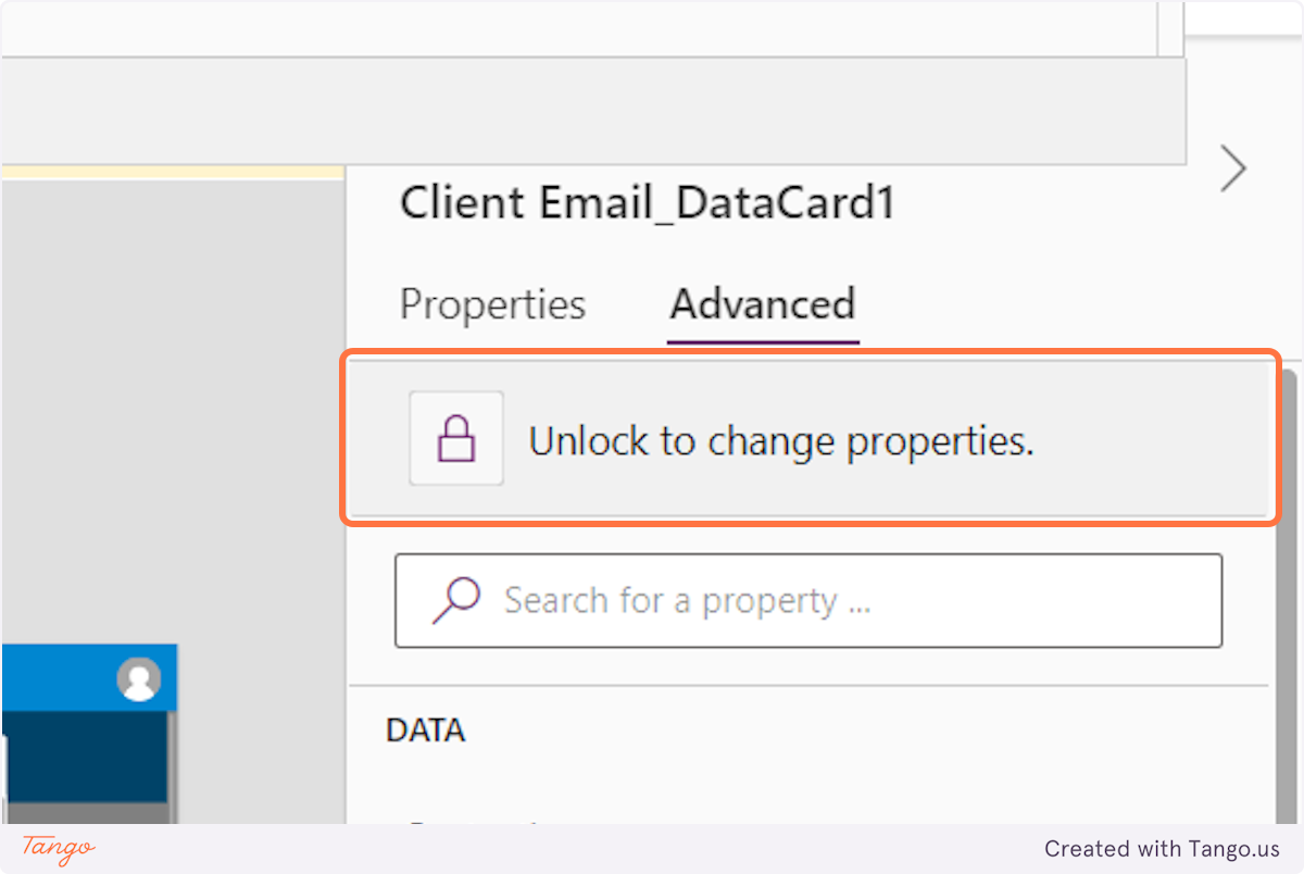 Click on Unlock to change properties.