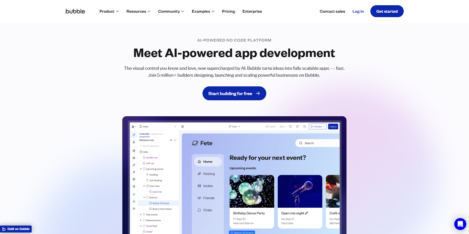 Image: Bubble - Home Page