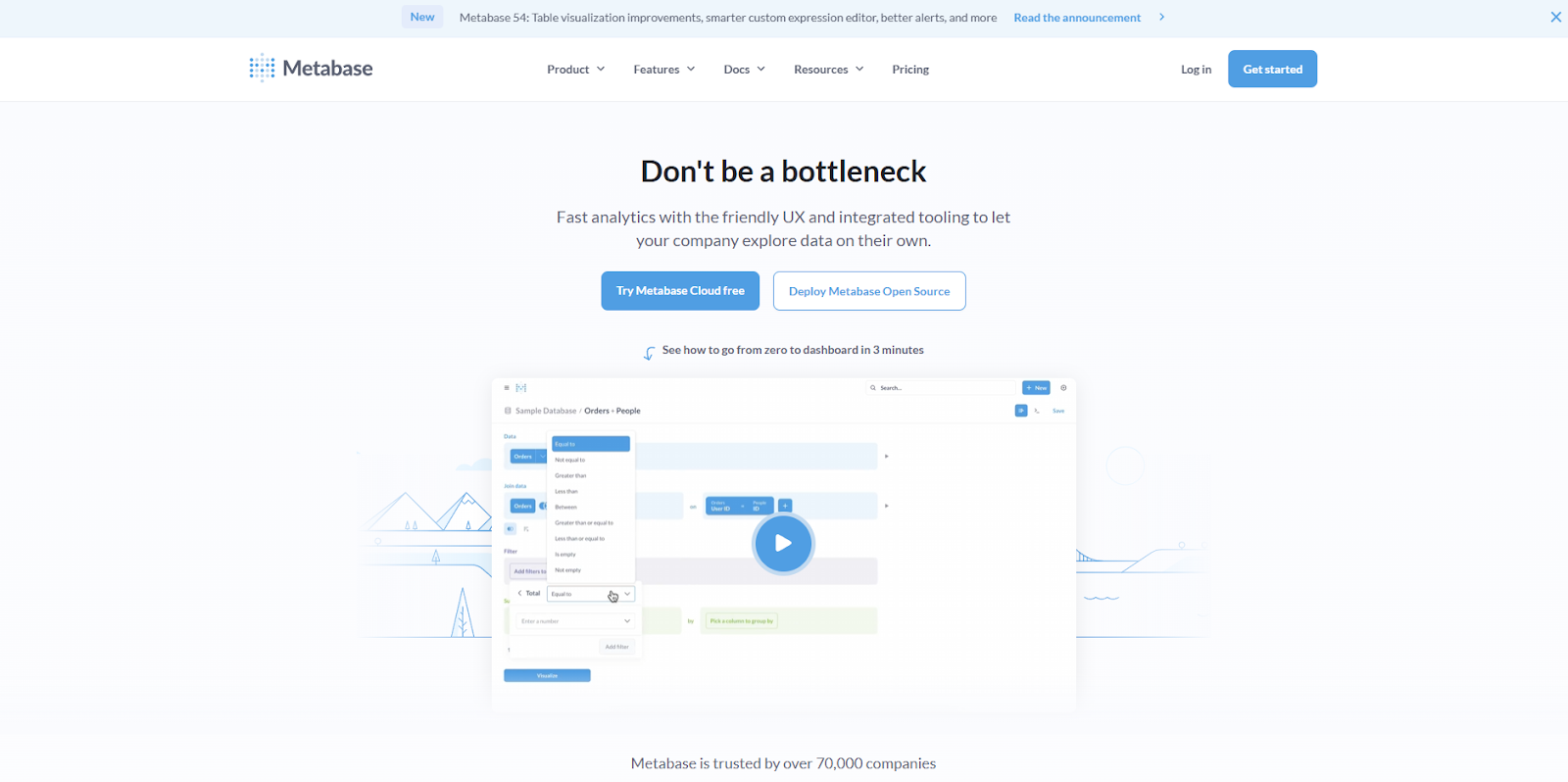 Image: Metabase - Home Page