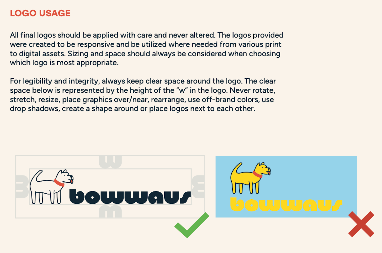 Bowwaus Logo Do's Dont's